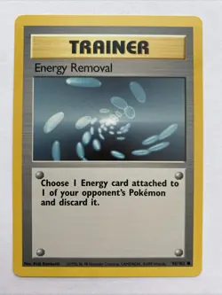 Energy Removal - 92/102 - Common -Unlimited Edition NM, English Pokemon Base Set - Image 1