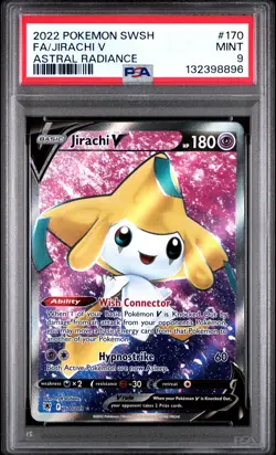 2022 POKEMON SWORD & SHIELD ASTRAL RADIANCE #170 FULL ART/JIRACHI V PSA 9 - Image 1