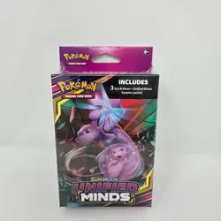 Pokemon TCG Sun & Moon Unified Minds Factory Sealed 3-Pack Hanger Box 820650809569 - Image 1