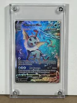 Pokemon Vaporeon VMax Full Art Promo SWSH182 Rapid Strike Dynamax Read Descript. - Image 1