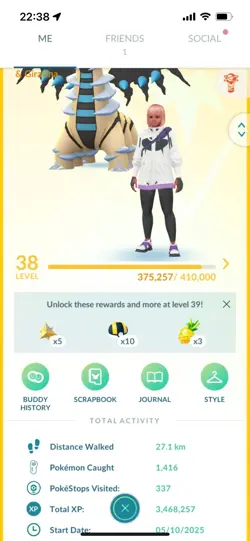 Pokemon Go (Stage 38 ) Shiny Legendary Giratina ( 8 Legendarys ) - Image 1