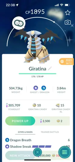 Pokemon Go (Stage 38 ) Shiny Legendary Giratina ( 8 Legendarys ) - Image 2