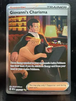 Pokemon Giovanni's Charisma 151 204/165 Special Illustration Rare Holo (NM) - Image 1