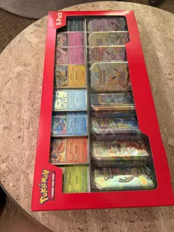 Pokemon TCG Prismatic Evolutions Costco 8-Mini Tins (16 Packs Total) NEW Sealed - Image 1