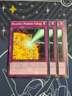 3x Blazing Mirror Force - SDPL-EN034 - Common (NM) - Yugioh Playset - Image 1