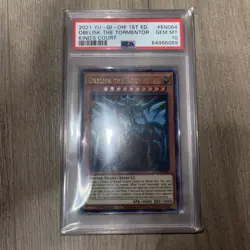 Yugioh PSA 10 Obelisk the Tormentor Ultra Pharaoh's Rare King's Court KICO-EN064 - Image 1