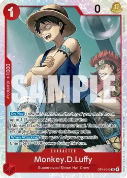 One Piece English - Monkey.D.Luffy - OP14-013 - SR - NM - Image 1