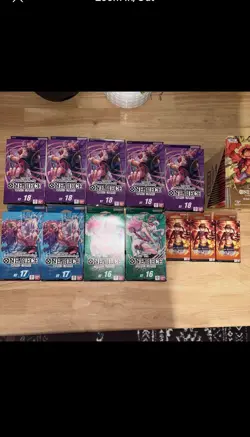 One Piece PRB-01 The Best Sleeved Packs & Starter Decks 16 x 2 , 17 x 2 , 18 x 5 - Image 1