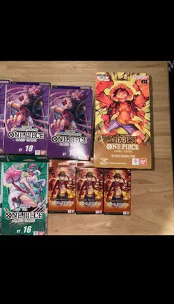 One Piece PRB-01 The Best Sleeved Packs & Starter Decks 16 x 2 , 17 x 2 , 18 x 5 - Image 2