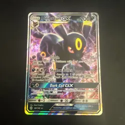 Umbreon GX 80/149 Ultra Rare SM Base Set Near Mint Pokemon Card - Image 1