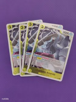 4x Charlotte Amande R OP04-105 One Piece Card Game TCG Kingdoms Of Intrigue - Image 1