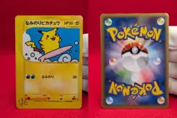 Surfing Pikachu Pokemon Card Japanese 025/048 Web Series 2001 Rare - Image 2