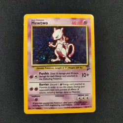 Mewtwo 010/130 Base Set 2 Holo Vintage Wotc Pokemon Tcg Card DAMAGED - Image 1