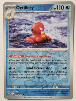 REVERSE HOLO Octillery 034/182 B1G1F - Yuka Morii Clay Paradox Rift Pokemon Card - Image 1