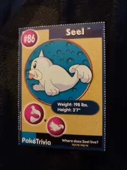 Vtg POKEMON Trading Card 86 SEEL Pokemon Movie Nintendo Burger King Promo TCG TV - Image 1