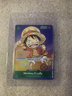 Monkey D. Luffy P-037 One Piece Promo Card TCG 1st Anniversary Stamped Foil NM - Image 1