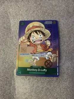 Monkey D. Luffy P-037 One Piece Promo Card TCG 1st Anniversary Stamped Foil NM - Image 2