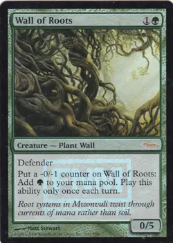 DCI Foil - Wall of Roots - Magic the Gathering MTG Promo Foil L9 - Image 1