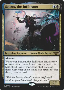 MTG Satoru, the Infiltrator Normal NM Outlaws of Thunder Junction Magic 230 - Image 1