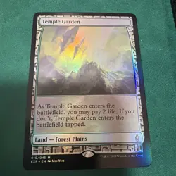 Magic The Gathering - Temple Garden Zendikar Expeditions Foil NM - Image 1
