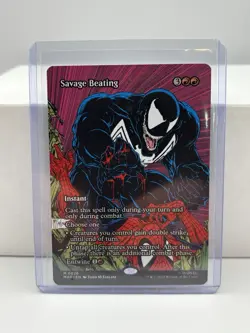 Savage Beating Spider-Man MTG #0026 Mythic Non-Foil Magic - Image 1