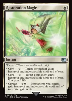 MTG Final Fantasy *FOIL* U Restoration Magic #0030 - Image 1