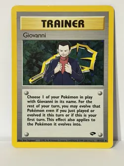 Pokemon TCG Giovanni Trainer Holo Rare 18/132 Gym Challenge - Image 2