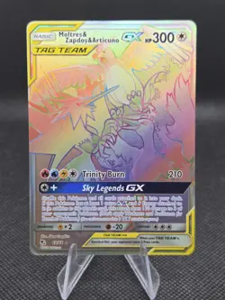 Moltres Zapdos Articuno Tag Team GX 69/68 Pokemon Hidden Fates - LP - Image 1