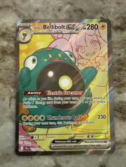 Iono's Bellibolt ex 172/159 Journey Together Full Art Ultra Rare Pokemon - Image 1
