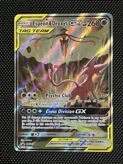 Espeon & Deoxys GX SM240 - Pokemon Sun & Moon Promo - LP/NM - Image 1