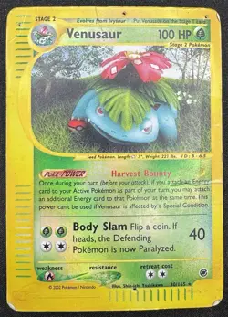Pokemon Venusaur Reverse Holo 30/165 Expedition Set HP (Severely Damaged) - Image 1