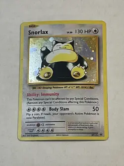 Pokemon TCG Snorlax XY179 Black Star Promo Holo 2016 HP SWIRL 🍭 LOOK!! - Image 4