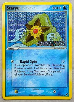 Pokemon Staryu #77/107 Reverse Holo Common - 2005 EX Deoxys - NM to MT Condition - Image 1