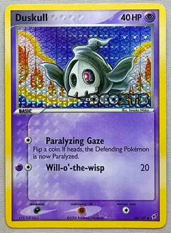 Pokemon Duskull #58/107 Reverse Holo Common - 2005 EX Deoxys - NM to MT Cond. - Image 1