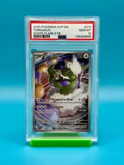 PSA 10 - 2025 Pokemon, SVP EN, Tornadus, White Flare ETB - Image 1