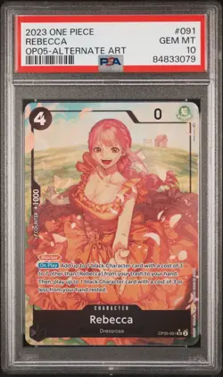 2023 Rebecca Alternate Art OP05-091 One Piece PSA 10 Gem Mint - Image 1