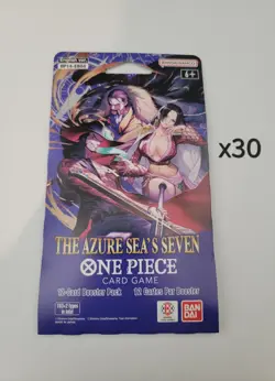 One Piece TCG The Azure Sea’s Seven OP-14 Sleeved Booster Pack Lot Of 30 Sealed - Image 1