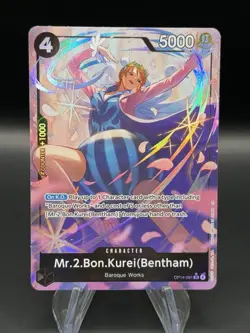 Mr.2.Bon.Kurei (Bentham) OP14-091 SR Alt Art One Piece TCG NM - Image 1