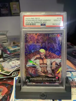 One Piece Donquixote Doflamingo Alternate Art Op04-019 PSA GEM MT 10 - Image 1