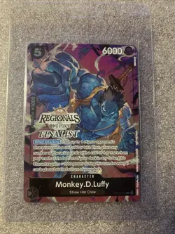 Monkey D. Luffy OP07-091 Eng ONE PIECE TCG 2024 Offline Regionals Finalist NM - Image 1