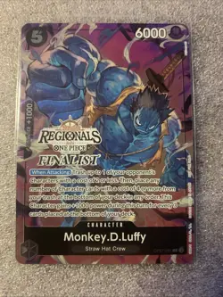 Monkey D. Luffy OP07-091 Eng ONE PIECE TCG 2024 Offline Regionals Finalist NM - Image 2