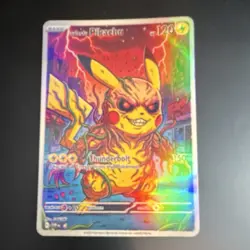 Custom TCG Fan Art Card - Pikachu / Vecna - Stranger Things Holo - Image 1