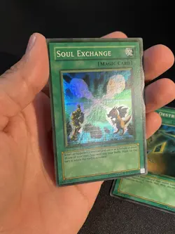 2002 YU-GI-OH #SDY-041/042 SOUL EXCHANGE & CARD DESTRUCTION FADED LOT - Image 4