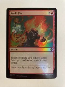 1x Mtg Commander Legends Soul‘s Fire Foil NM/M Magic The Gathering - Image 1