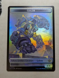 Token - Golem & Treasure - MTG - LCI 0013 & REX 0002 - FOIL - Image 1