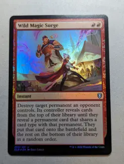 MTG - CLB Commander Legends - U 206/361 - FOIL - Wild Magic Surge - NM/VLP - Image 1
