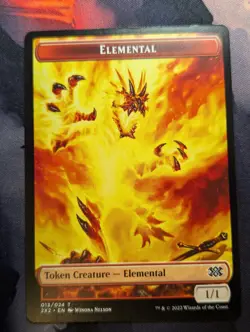 Token - Elemental & Phyrexian Golem - MTG - 2X2 - 013/024 & 021/024 - NON FOIL - Image 1