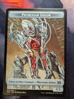 Token - Elemental & Phyrexian Golem - MTG - 2X2 - 013/024 & 021/024 - NON FOIL - Image 2