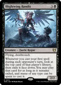 MTG Wilds of Eldraine Commander - Blightwing Bandit - Image 1