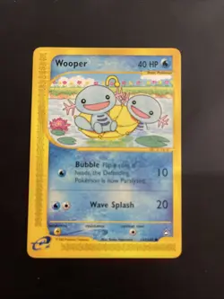 Wooper 117/147 Aquapolis Non-Holo Vintage Pokemon Card TCG - Image 1